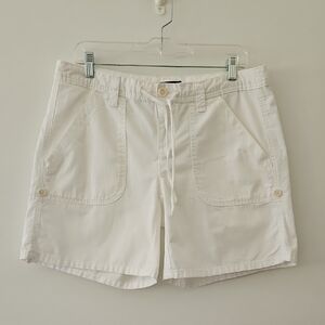 Tommy Hilfiger‎ White Cotton Bermuda Shorts Nautical Beach Size 10